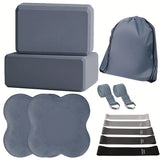 Yoga Brick Set - 2/5/12 Pieces Foam Pilates Yoga Bricks for Yoga Pilates Meditation Stability Balance Deeper Stretching