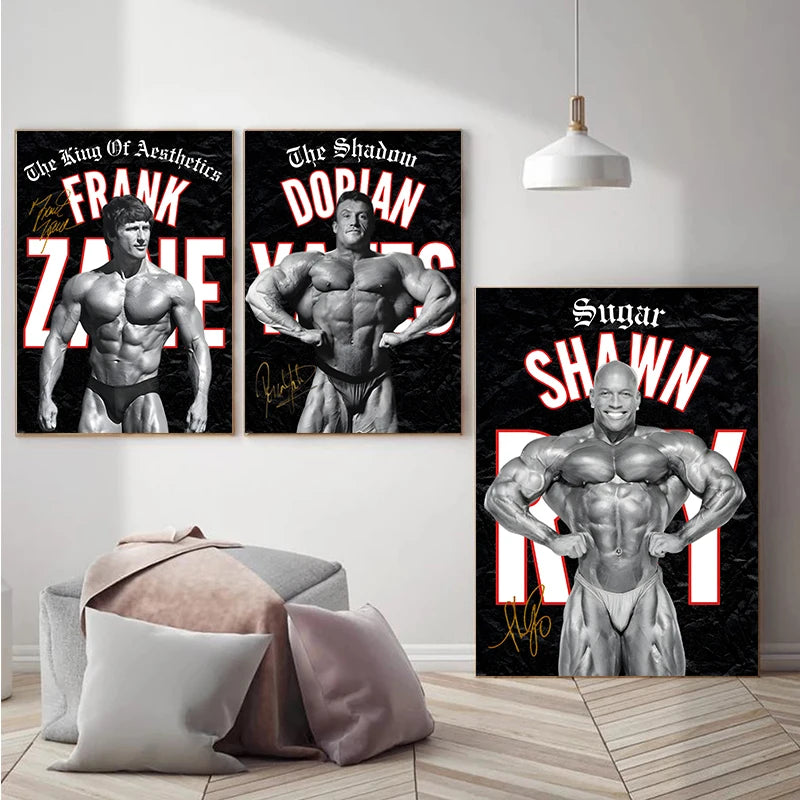 Famous Bodybuilding Fitness Athlete Election Champion Poster Prints Canvas Painting GYM Workout Wall Art Pictures for Home Decor