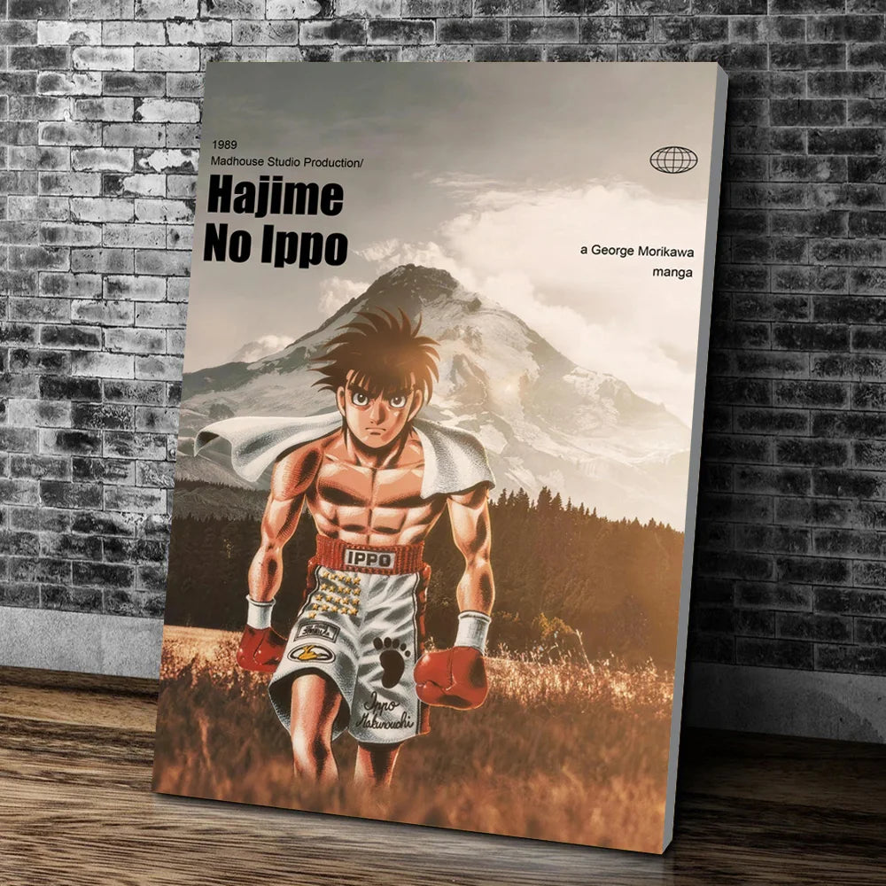 Classic Motivational Anime Hajime No Ippo Canvas Posters And Prints Home Decor Wall Art Hustle Boxing Manga Painting