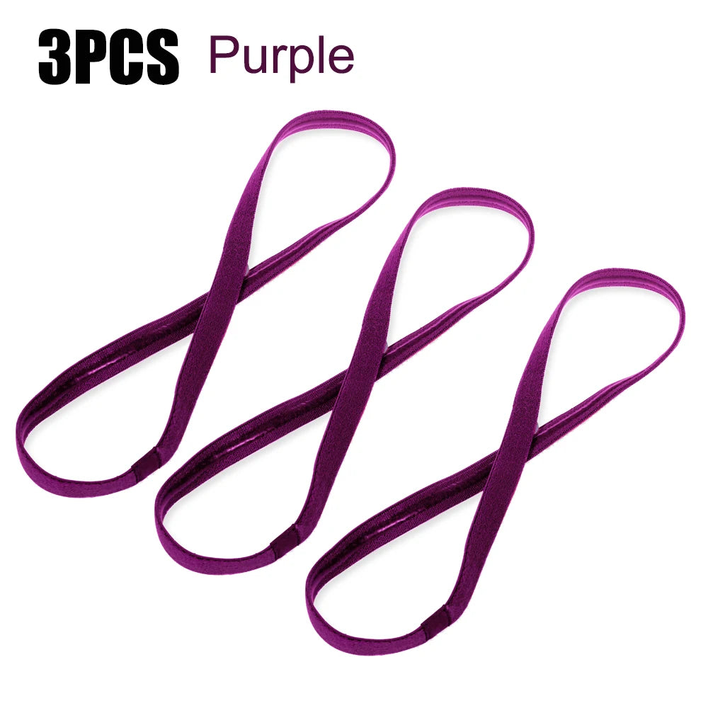 12 Pcs Thin Elastic Headbands Non Slip Sport Sweatbands for Running Soccer Basketball Cycling Workouts Gym Tennis Hiking Volleyb