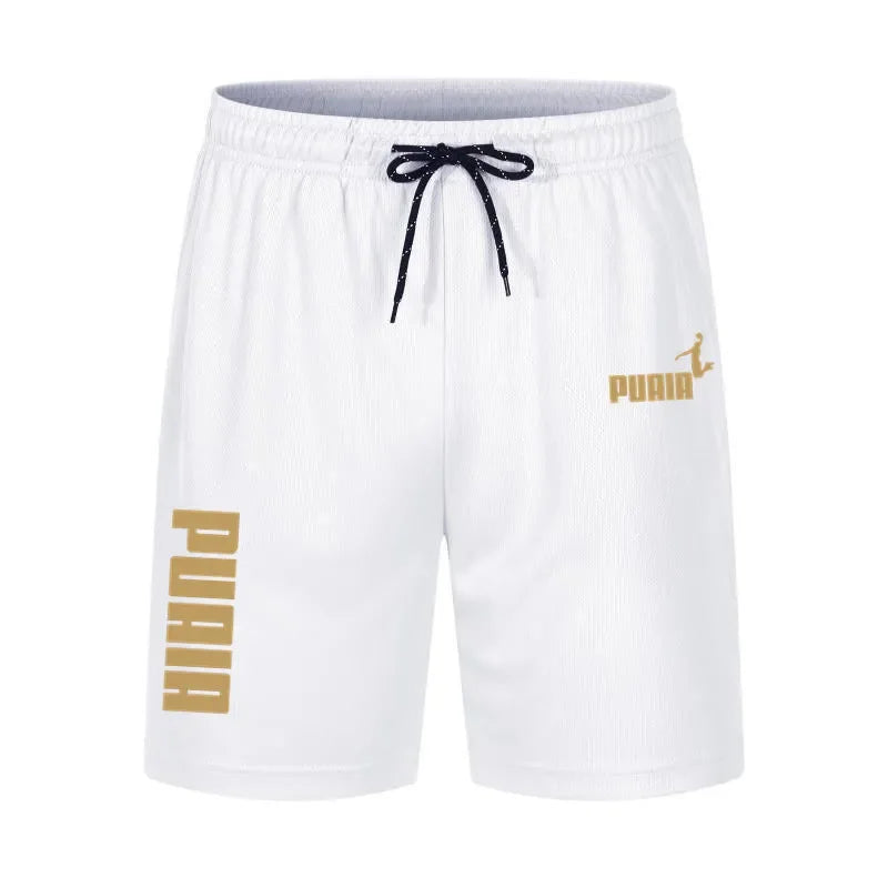 Men's Running Shorts Casual Sports Breathable Mesh Quick Dry Shorts Outdoor Hiking Clothing Fitness Quick Dry Drawstring Shorts