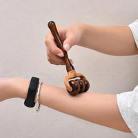 Wooden Massage Roller | Handheld Muscle Relief for Neck, Shoulders, Head | Promotes Circulation | Home & Office Use