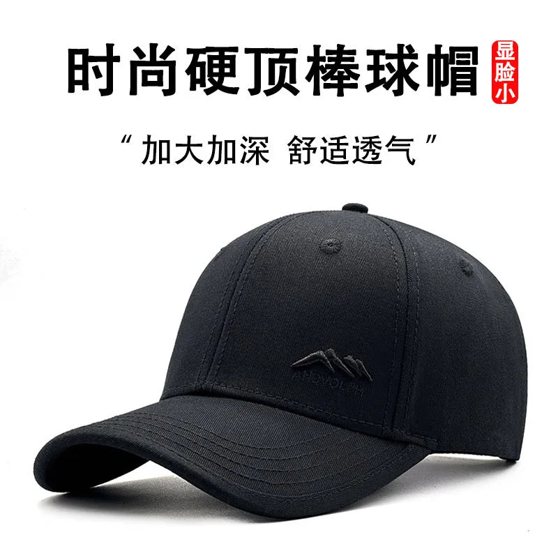 65CM Big Size Quality Hard-top Baseball Cap Outdoors Fashion Unisex Adjustable Embroidered Letters Sports Sunscreen Hat