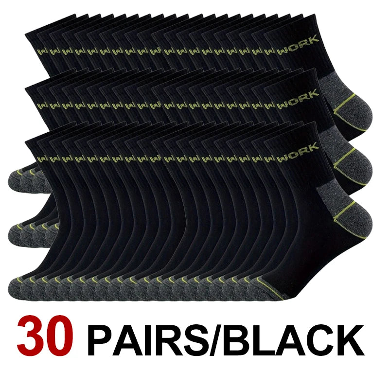 10/30 Pairs Neutral Solid Color Round Neck Socks Spring Summer Sweat Absorbing Breathable Comfortable All-season Sports Socks