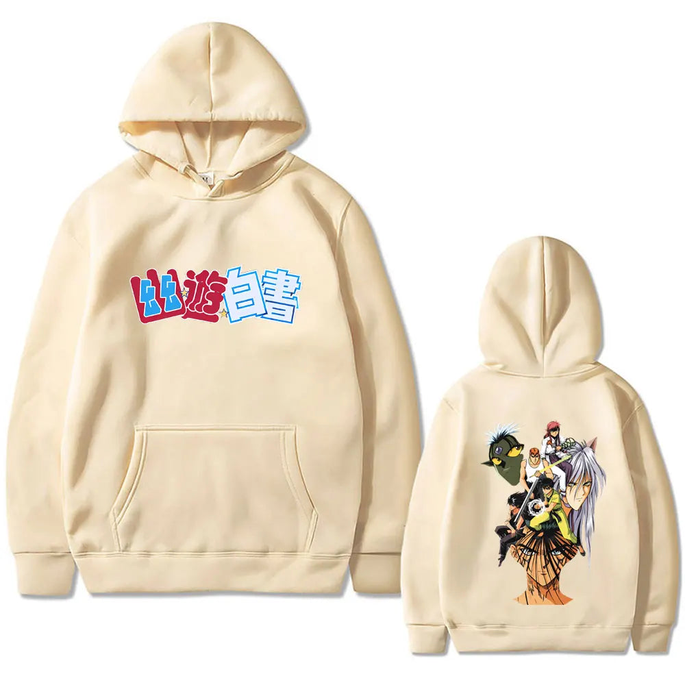 Anime YuYu Hakusho Graphic Hoodie Men Women Clothing Cartoon Oversized Pullover Hoodies Male Fashion Streetwear Unisex Tracksuit