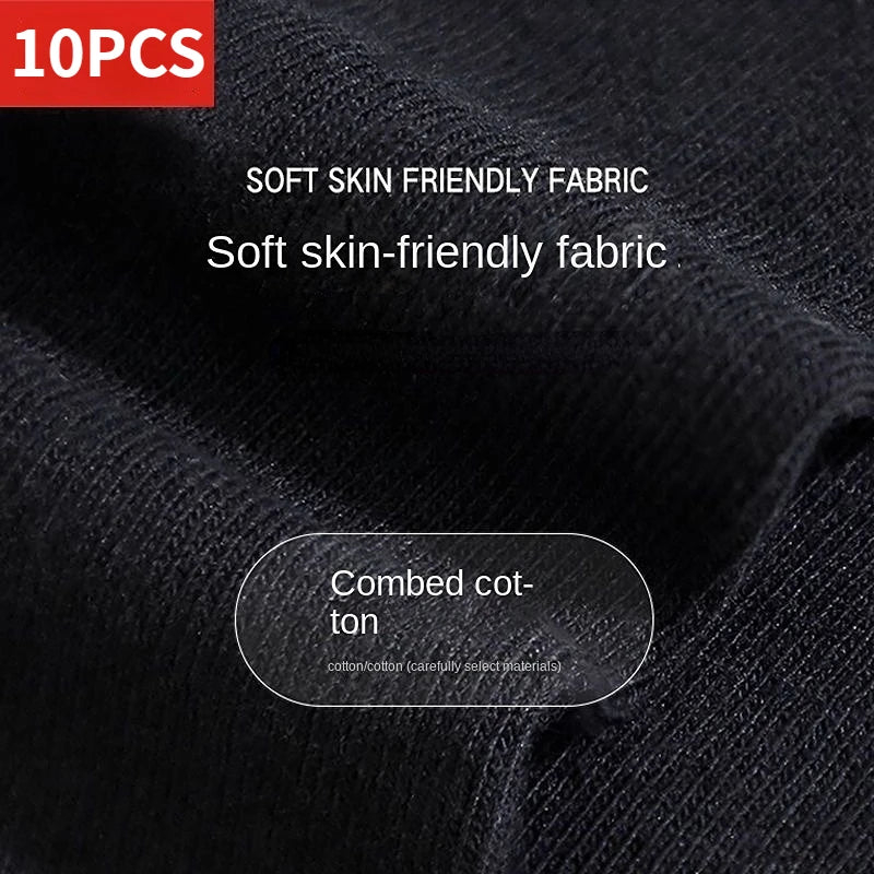 5/10 Pairs Men's Cotton Socks New Style Black Business Men Socks Soft Breathable Summer Winter for Male Socks Plus Size 38-45