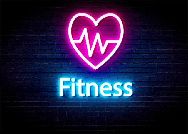 Modern Fitness Body Motivation Neon Design Canvas Posters GYM Body Pop Wall Art Simply Fitness Power Print Art GYM Decor Mural