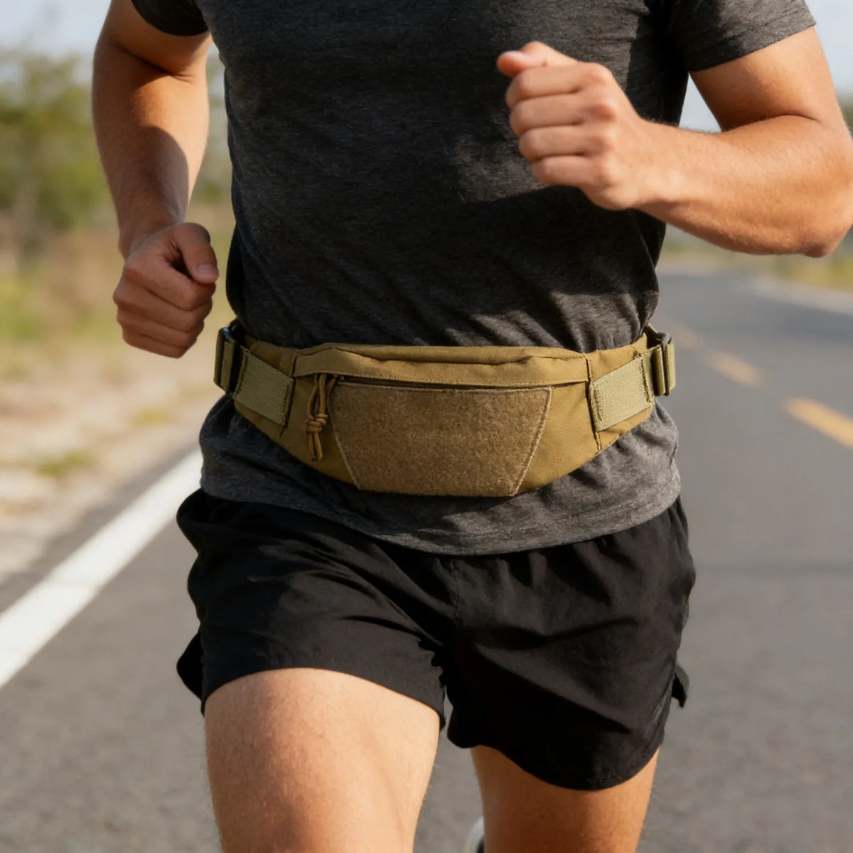 Workout Running Waist Bag Jogging Belt Pouch Nylon Zip Fanny Pack Sport Runner Crossbody Bags Men And Women