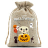10pcs10X15cm Halloween Linen Drawstring Gift Bag Trick or Treat Party Children's Small Gifts Candy Packaging Storage Bag
