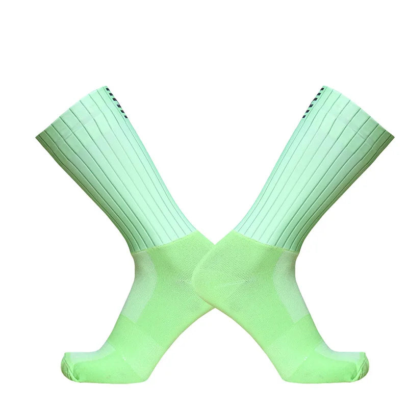 2026 New Cycling Slip Pro Socks Anti Team Aero Seamless Silicone Running Sport Road Bike Socks