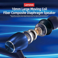 Original Lenovo HE05X Bluetooth 5.0 Sports Neckband Earphones HiFi Stereo Sound Music Headphone Long Battery Life HD Call Earbud