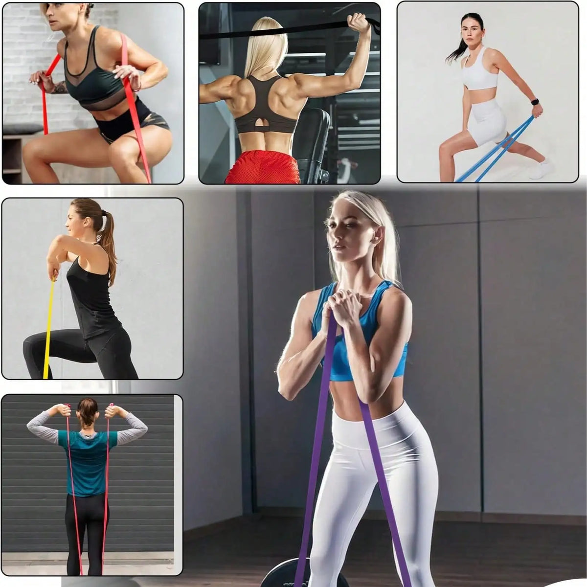 5‑120Lbs Resistance Bands Set, Pull‑Up Assist Bands for Home Workout, Boxing Agility Training, Yoga Pilates Fitness Accessories