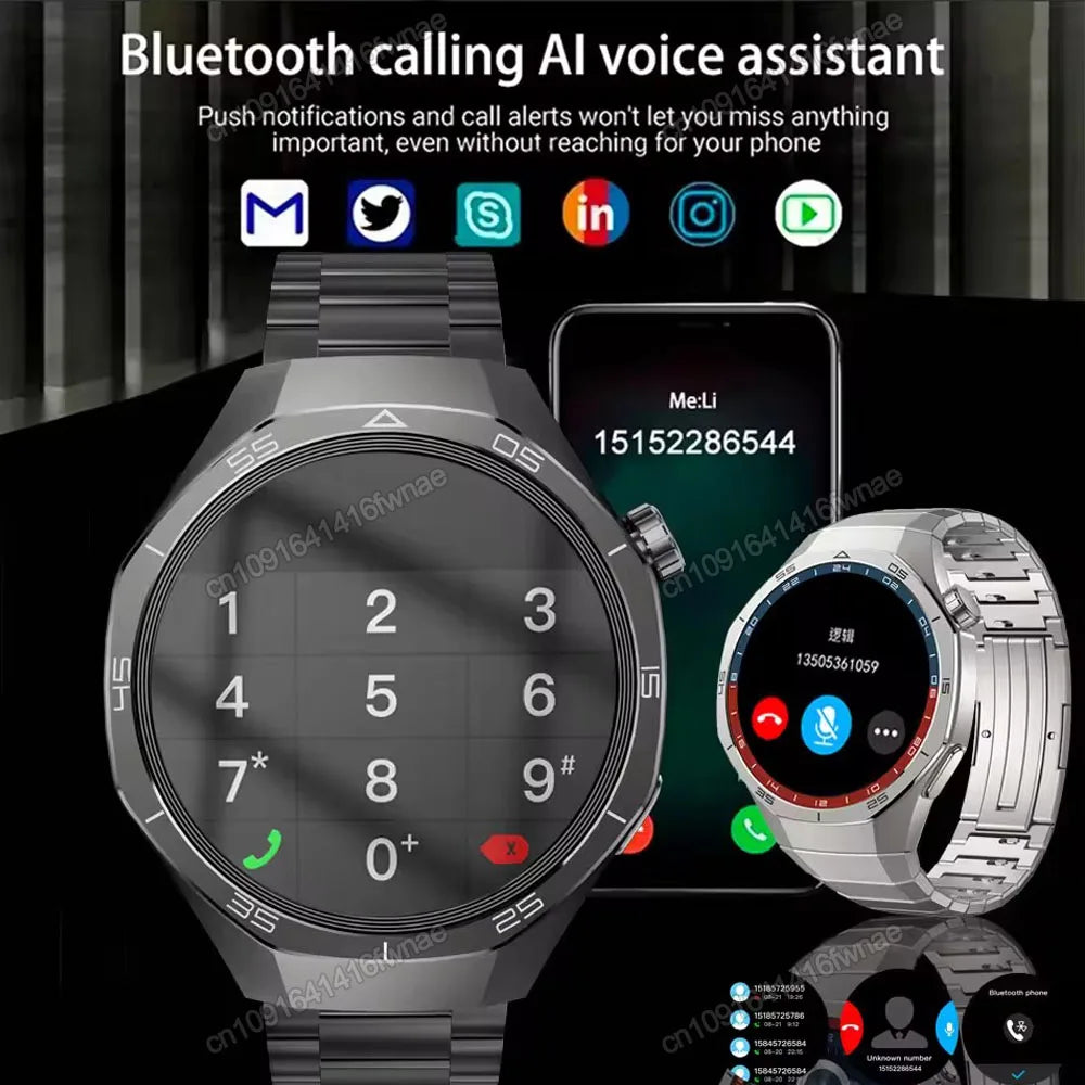 2026 Men's Smart Watch HD Display Health Tracking Bluetooth Calls Heart Rate Monitor Voice Assistant GPS Sports Smartwatch Ht30
