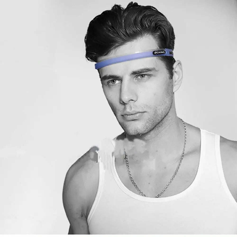Candy Color Silicone Sports Headband Sweatband Hair Band For Running Cycling Yoga Jogging Basketball Fitness Gym Sweatband