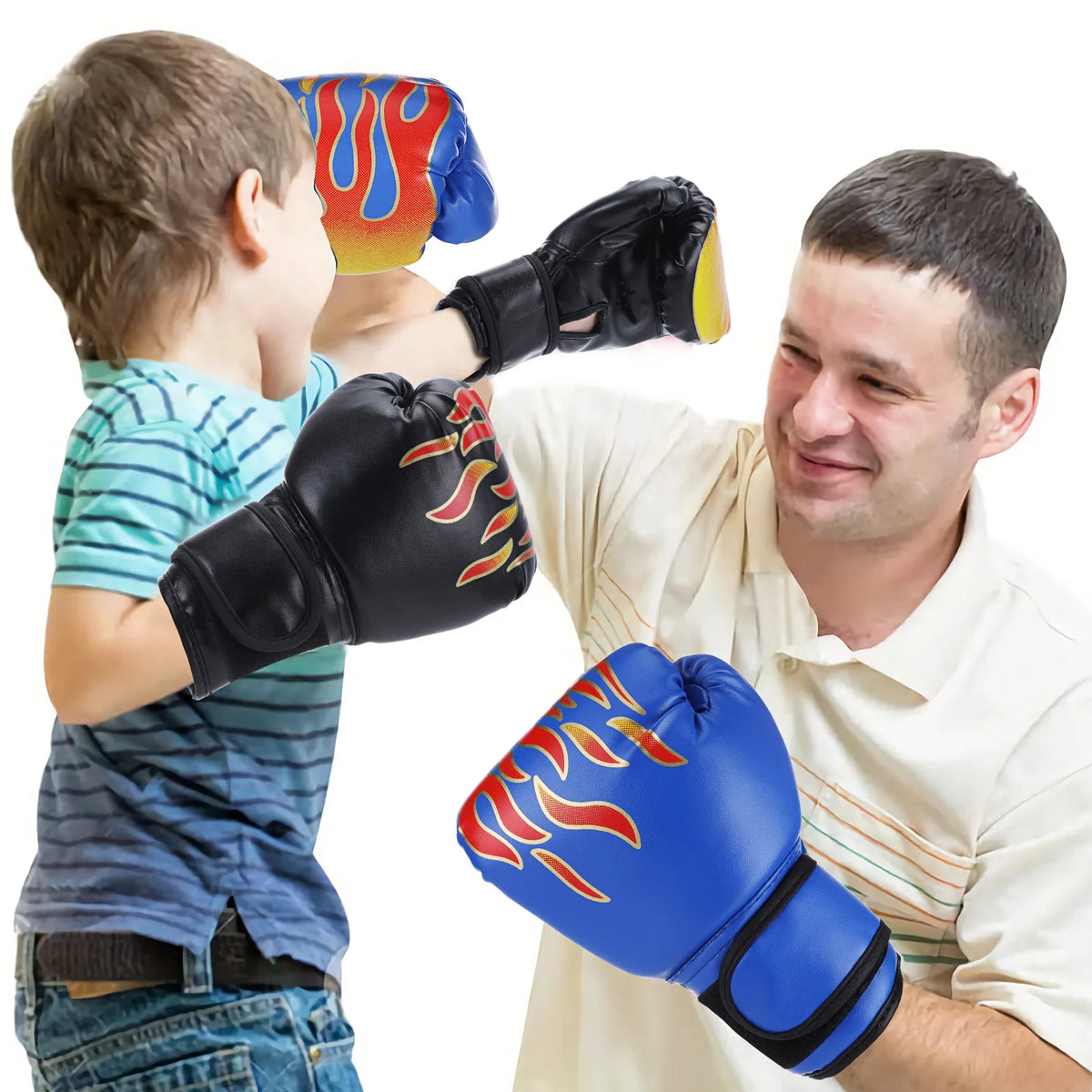 1 Pair Punching Training Workout Fight Exercise Mitts Kids Leather Boxing Gloves Kids Children Train Gym Glove Hand Protector
