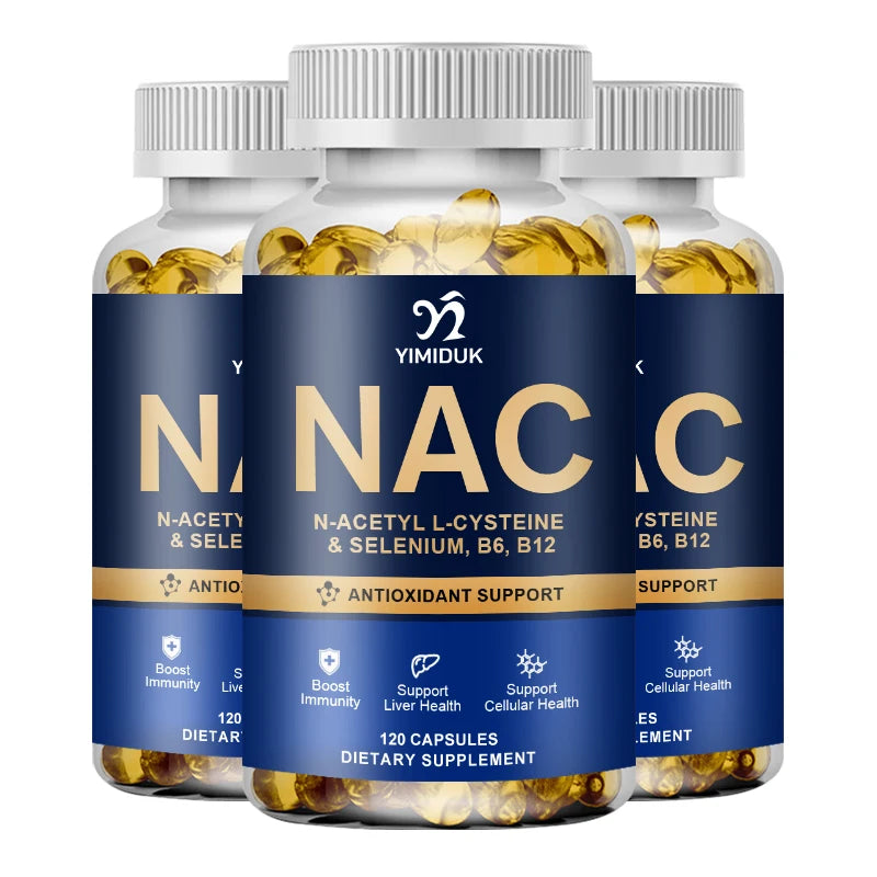 NAC Glutathione Capsules N-Acetyl Cysteine 1200 mg Support for Liver, Lung | Amino Acid, Easy to Absorb