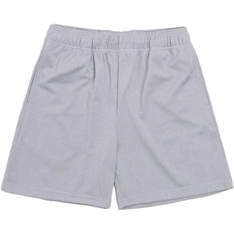 Basic Mesh Shorts Muscle Fitness Shorts Mesh Quick-drying Breathable Sports Basketball Shorts Running No Logo Gym Mesh Shorts