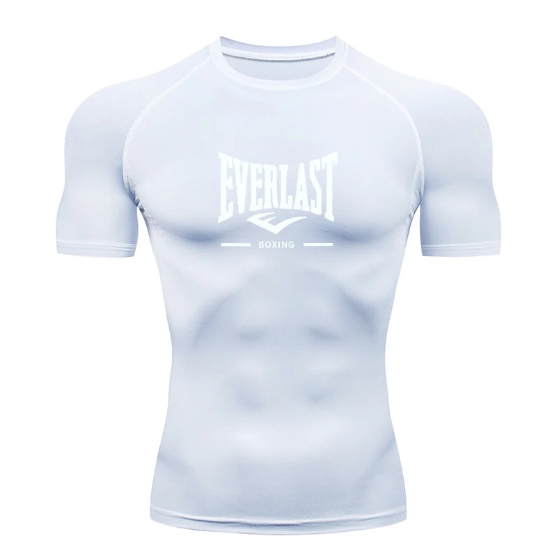 New Men's Running Compression T-Shirt Short Sleeve Gym Workout Shirts Fitness Shirts Men's Jogging Sportswear Sweatshirts