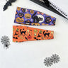 Halloween Cosplay Costume Headband Skeleton Print Yoga Fitness Party Wide Hairband Stretchy Headwrap Hair Accessory Headwear