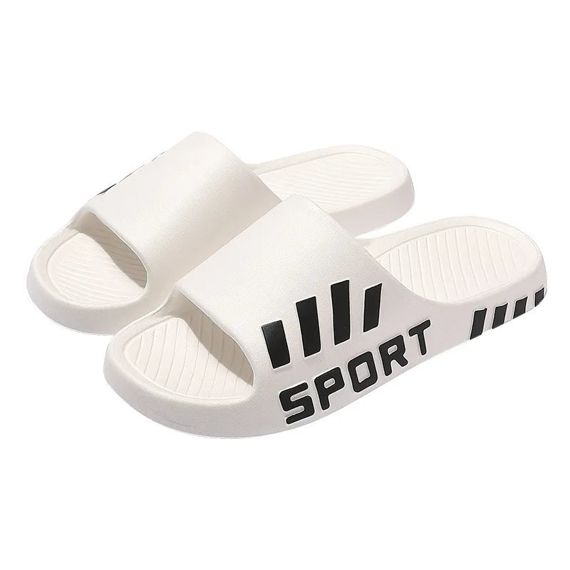 Summer Fashion Slippers For Men Indoor Outdoor Sandals Beach Flip Flop Thick Sole Male Slides Summer Non-Slip Men Shower Slipper