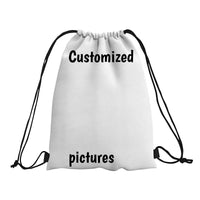1PC Custom Halloween Drawstring Backpack, Personalized Print Rope Bag, Reusable 3 Sizes for Trick or Treat, Festival Gift