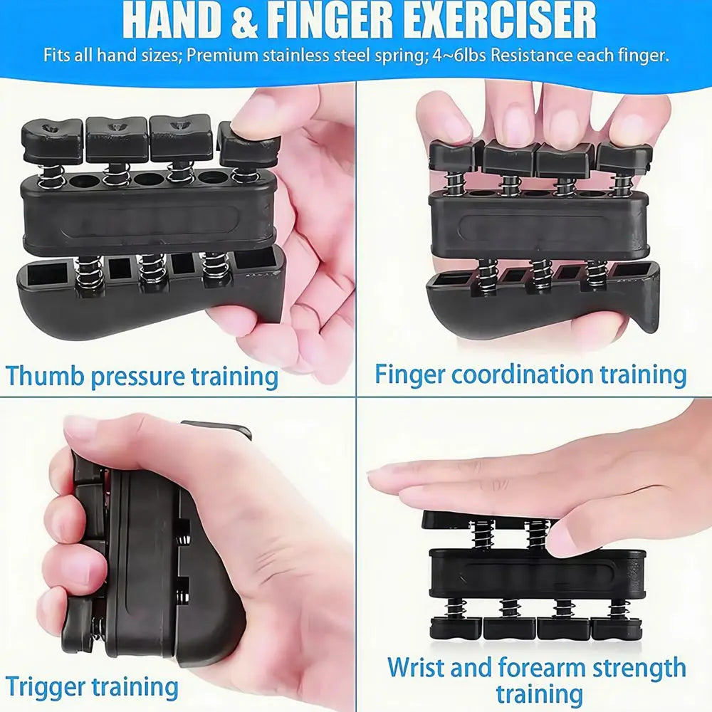 Grip Strength Trainer Forearm Strengthener Finger Stretcher Finger Exerciser Hand Gripper Strength Ring & Stress Ball