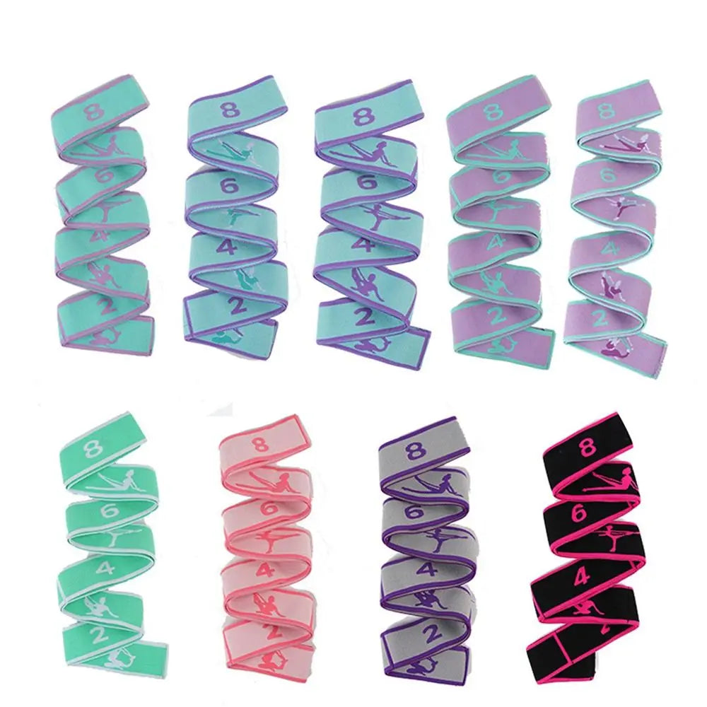 Multi-functional Yoga Stretching Belt Adult Latin Fitness Exercise Fitness Tension Belt Auxiliary Stretching Pull Strap Pilates