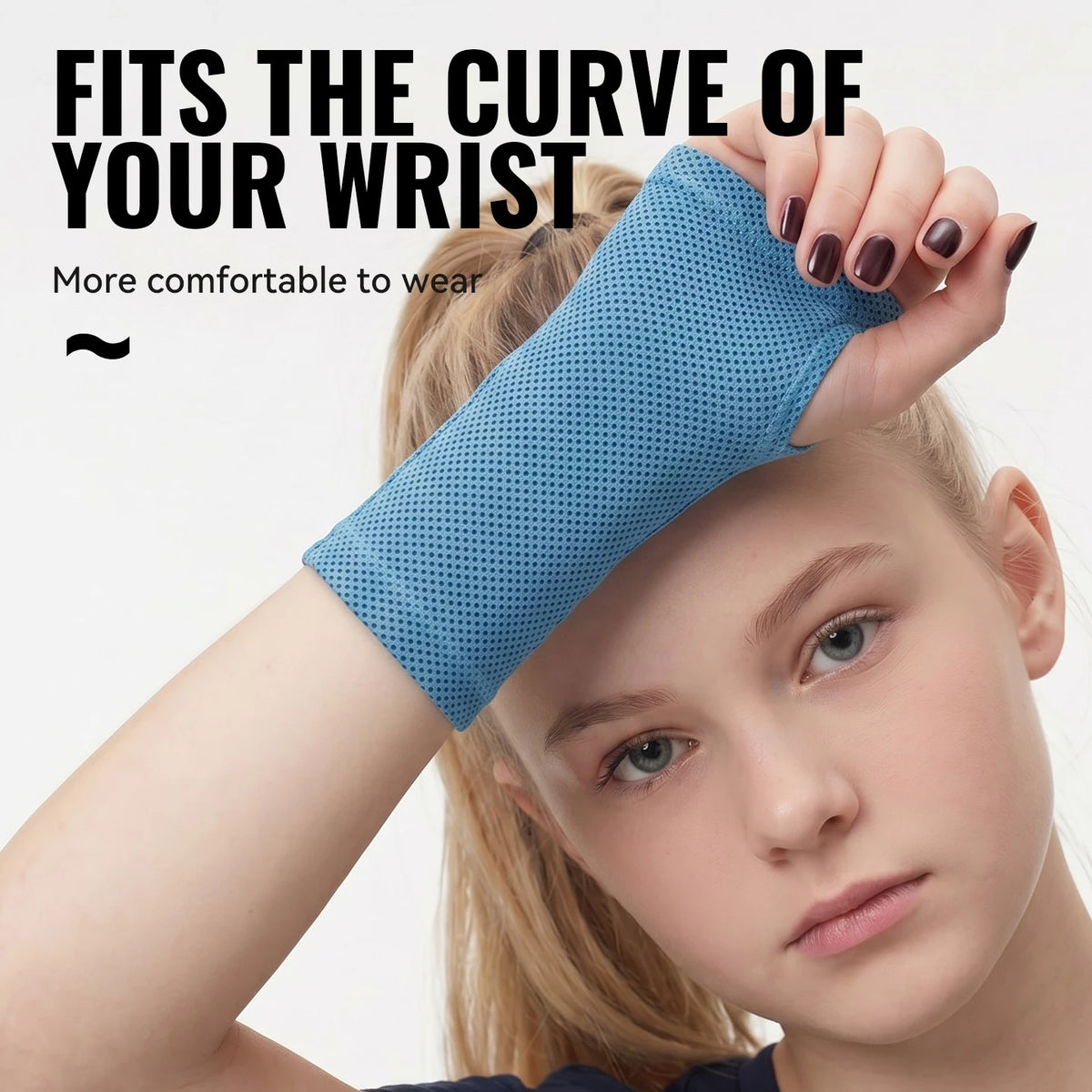 WRELS Wristband Cooling Absorbent Sweatband Breathable Quick Dry Sport Wrist Support Basketball Running Tennis Band Wrist Wrap