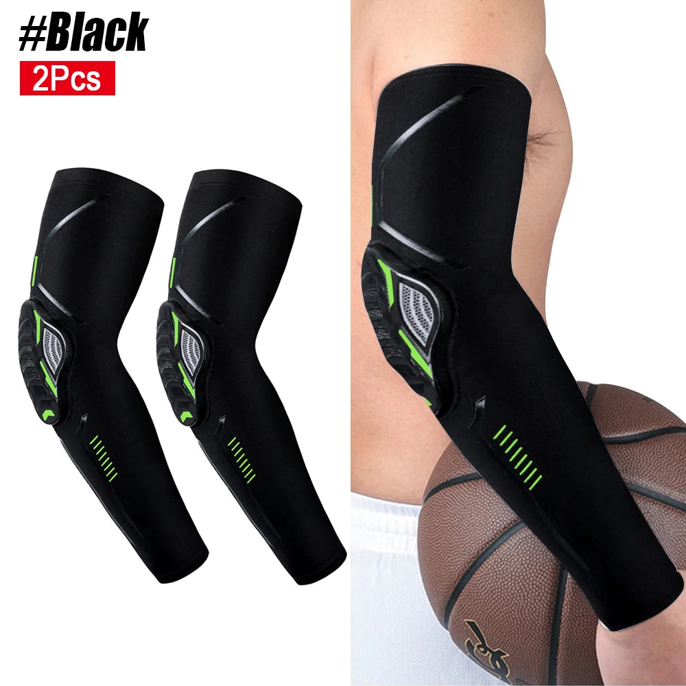 2Pcs/Pair Sport Crashproof Knee Support Pad Elbow Brace Arm Leg Compression Sleeve Outdoor Basketball Football Bicycle Protector
