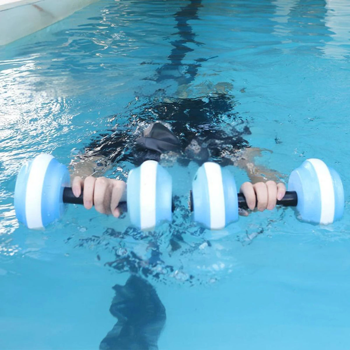 Water Aquatic Aerobics Dumbbell -Density Round Float Dumbbell for Men Women Weight Loss