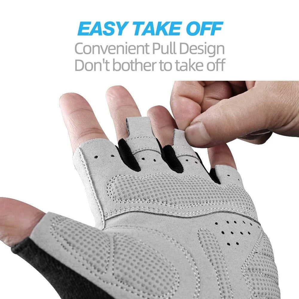 1Pair Professional Workout Gloves – Padded Weight Lifting Glove for Men/Women Cycling Climbing-Fingerless Breathable Gym Gloves