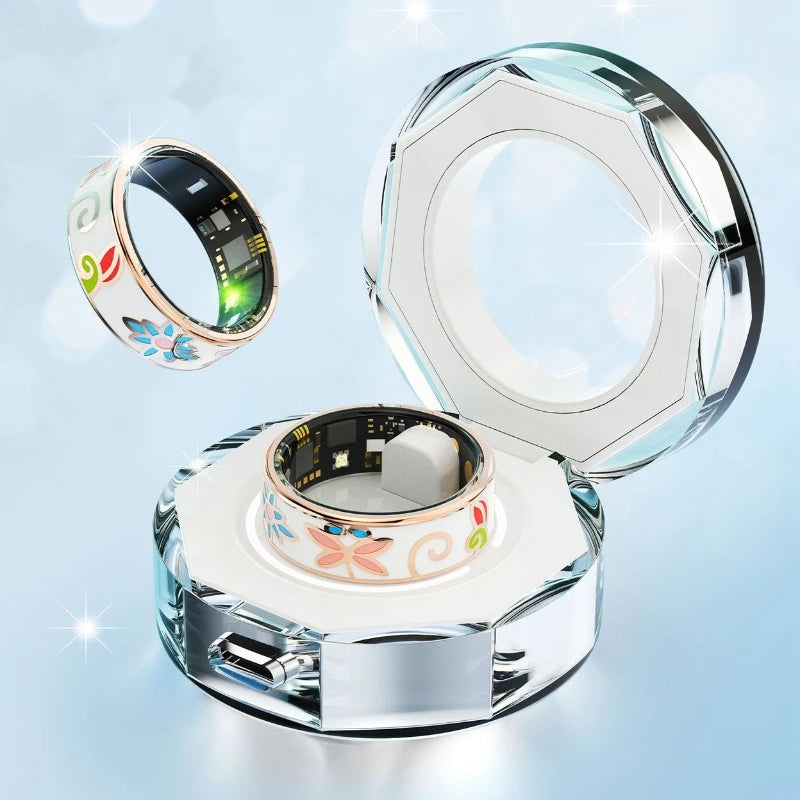 Color Smart Rings Health Monitoring Heart Rate Blood Oxygen Blood Pressure Multifunctional Ring Suitable Android 5.1 IOS 8.0