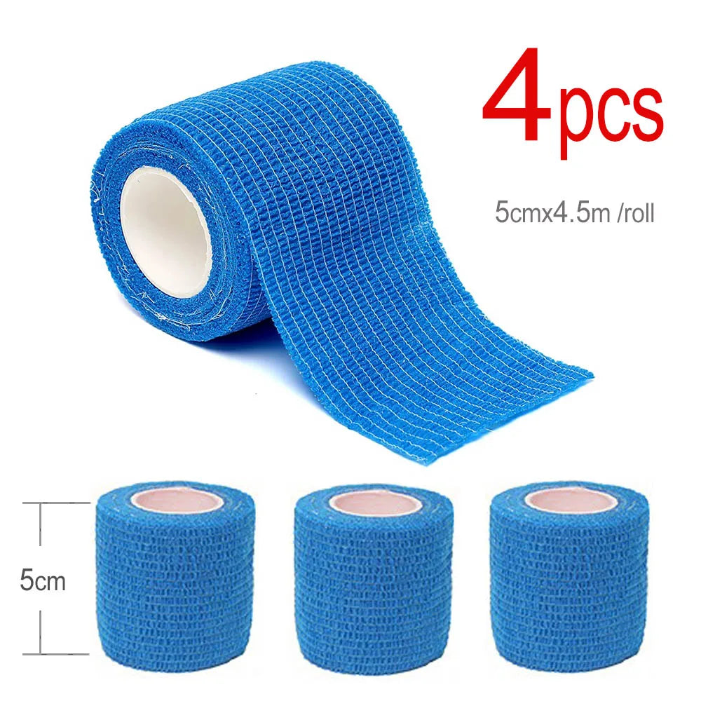 1/4/10pcs Elastic Self-Adhesive Athletic Tape Bandage 5cmx4.5m Non-Woven Universal Fit for Sports Foot Support Joint Protection