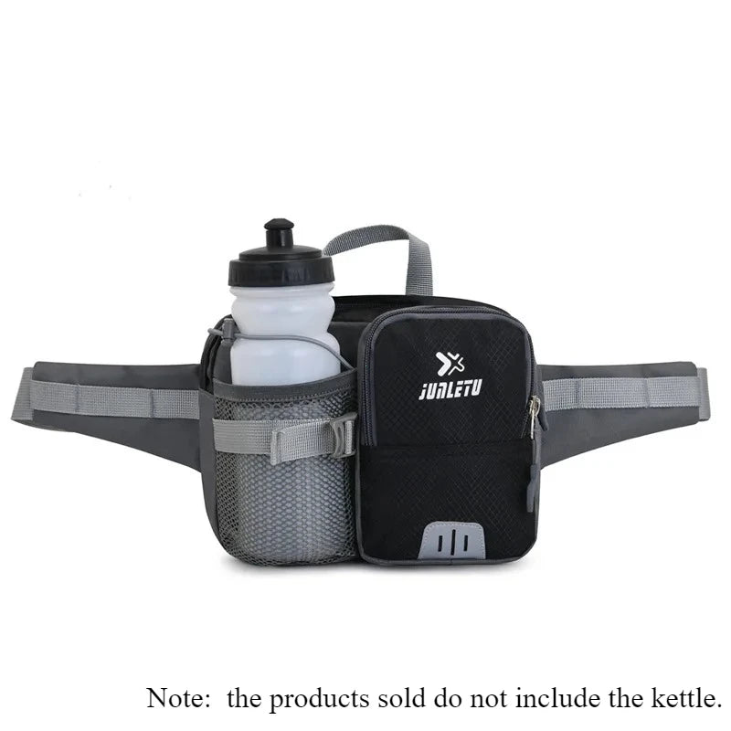Running Bags Water-Resistant Adjustable Fanny Pack with Bottle Holder Multi-Pockets for Hiking Running Cycling Travel Outdoor