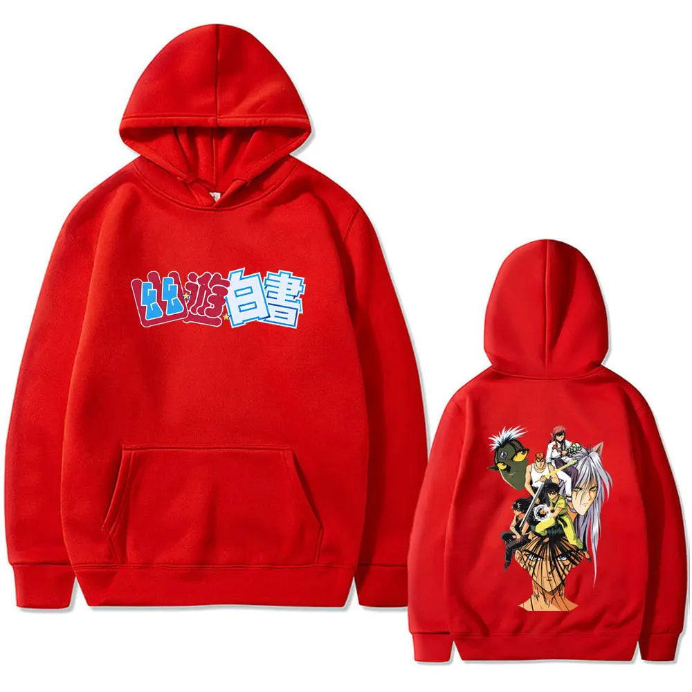 Anime YuYu Hakusho Graphic Hoodie Men Women Clothing Cartoon Oversized Pullover Hoodies Male Fashion Streetwear Unisex Tracksuit