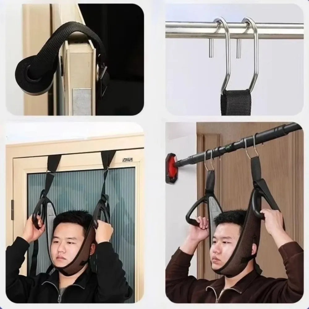 High Quality Horizontal Neck Stretcher Household Hanging Cervical Traction Belt Strap Adjustable Neck Suspension Pressure Relief