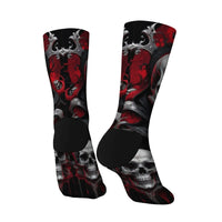 Cross Skull Fashion Men's Socks Harajuku Retro Style Crazy Street Hip Hop Happy Socks Novelty Funny Crew Socks Casual Party Gift