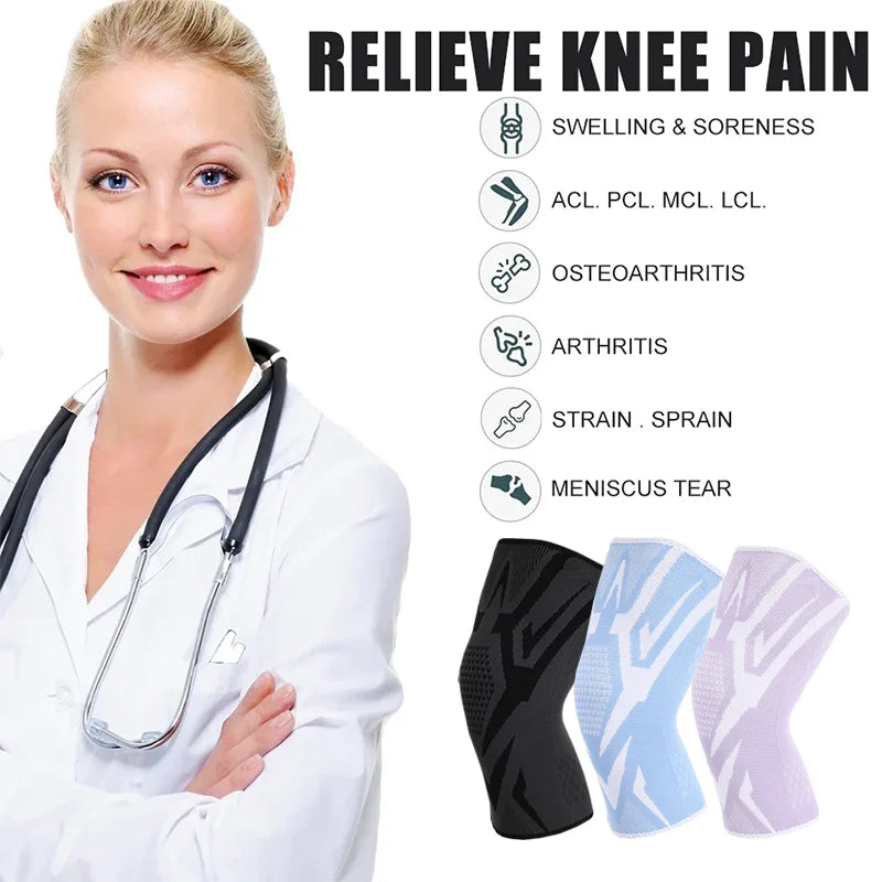 1Pcs Compression Knee Brace for Women Men Running Knee Pain,Knee Support Compression Sleeve,Sports Knee Braces for Arthritis
