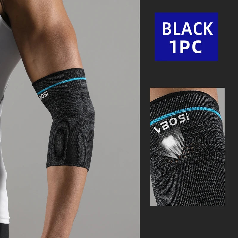 VBOSi 1 Piece Breathable Elastic Compression Elbow Sleeve Sports Support for Gym Running Daily Use for Women Men