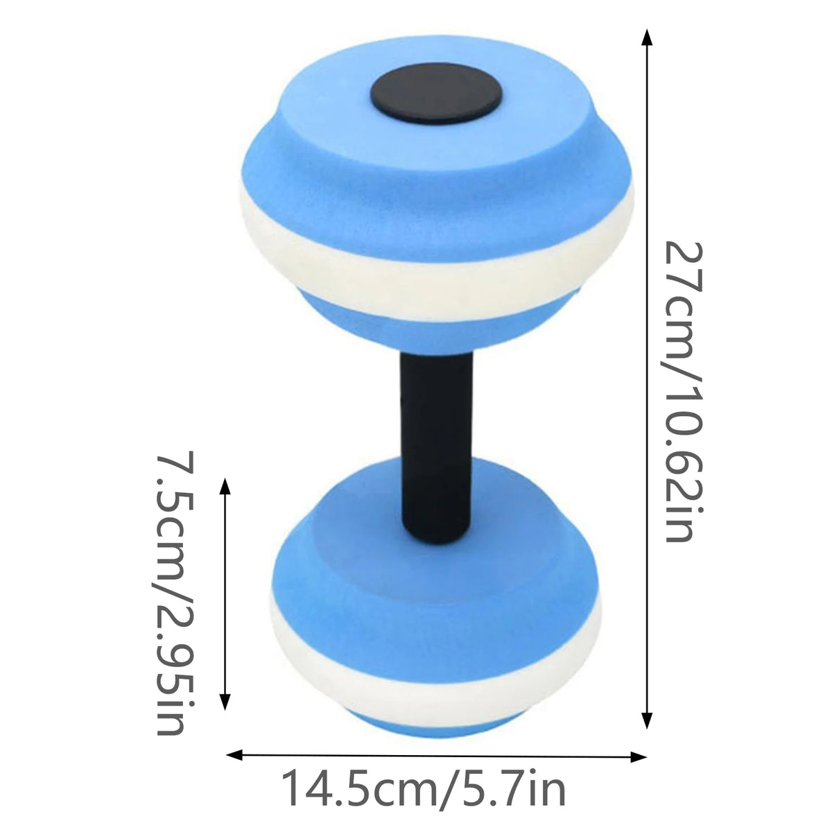 Water Aquatic Aerobics Dumbbell -Density Round Float Dumbbell for Men Women Weight Loss