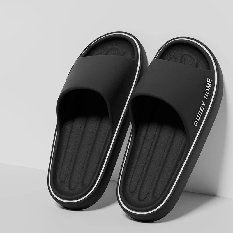 Men's poop - stepping - feeling slippers, suitable for summer, for home use, indoor, bathroom - anti - slip, with thick soles