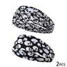 Elastic skull print sports headband, sweat-absorbent sports headband, unisex non-slip fitness headband, cycling street headband