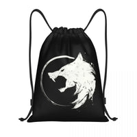 Custom Raven Rage Drawstring Backpack Sports Gym Bag for Women Men Halloween Witch Gothic Scary Crow Training Sackpack