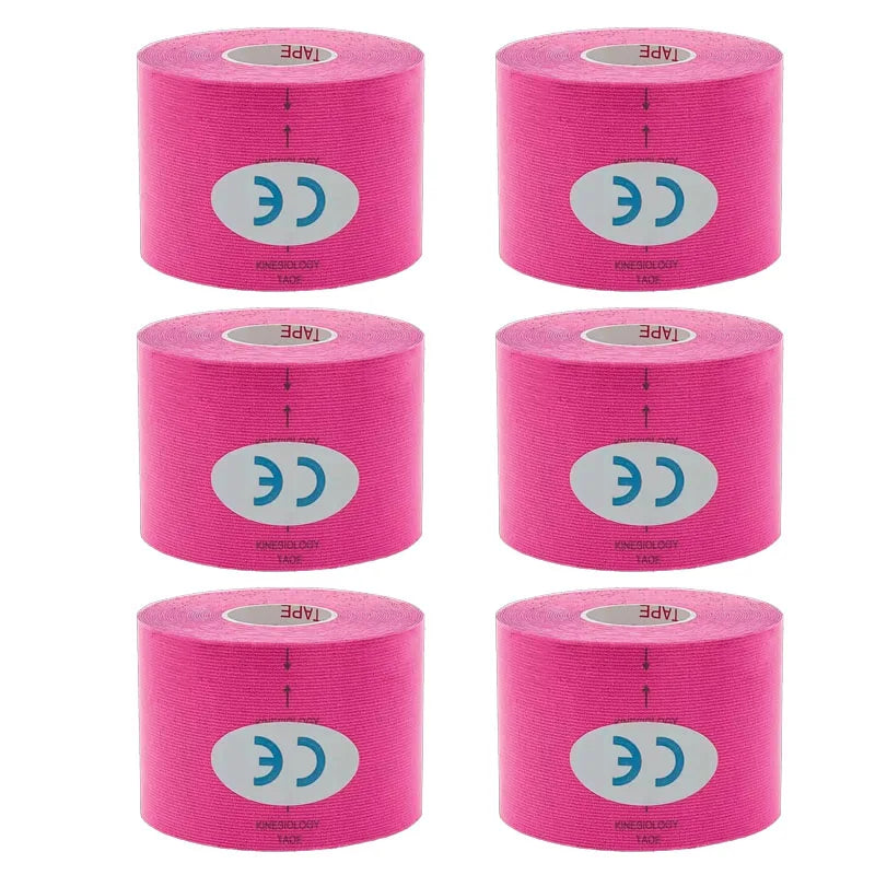 5pcs 5cm tape kinesio tape grip tape Athletic Recovery Elastic Kneepad Muscle Pain Relief Knee Pads Support Bandage Fitness