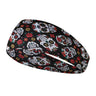 Elastic skull print sports headband, sweat-absorbent sports headband, unisex non-slip fitness headband, cycling street headband
