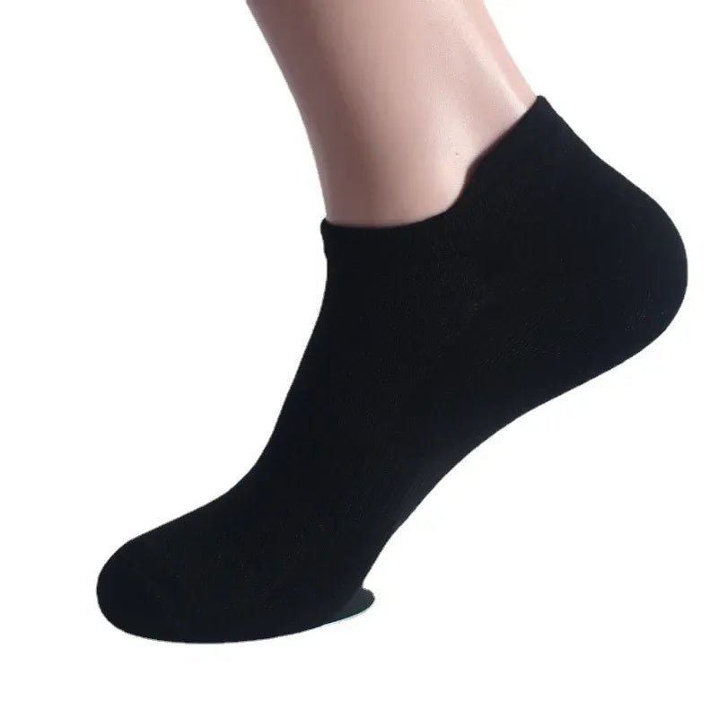 1-10 Pair Ankle Socks Womens and Mens Couple Student Cotton Ear New Plus Size Mesh Athletic Sports Running Solid Color Boat Sock