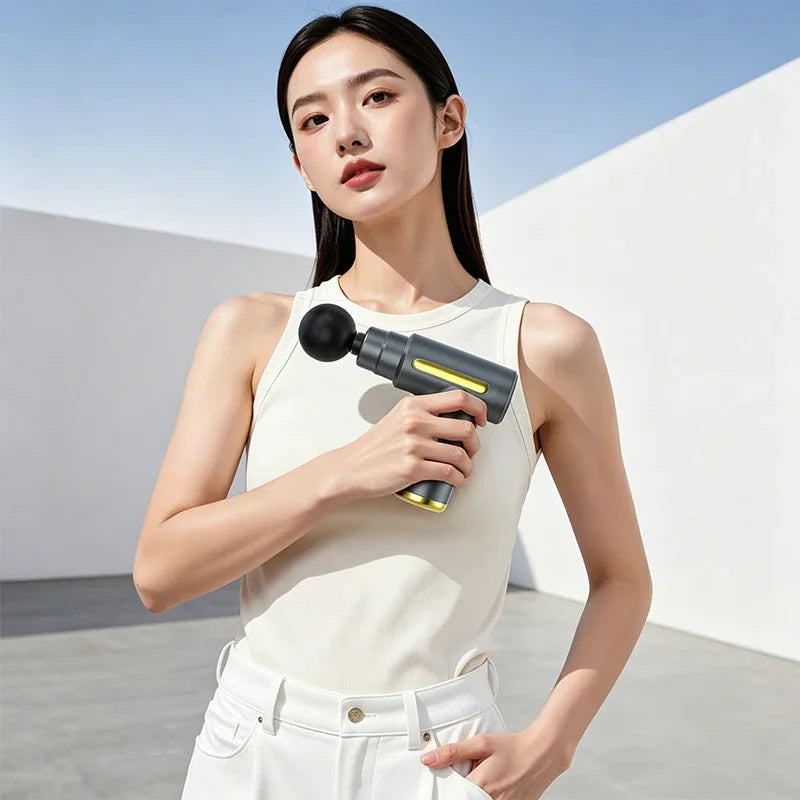 Professional Electric Muscle Massager Fascia Gun Mini Pocket Device Low Noise Neck Massager for Fitness And Muscle Relaxation