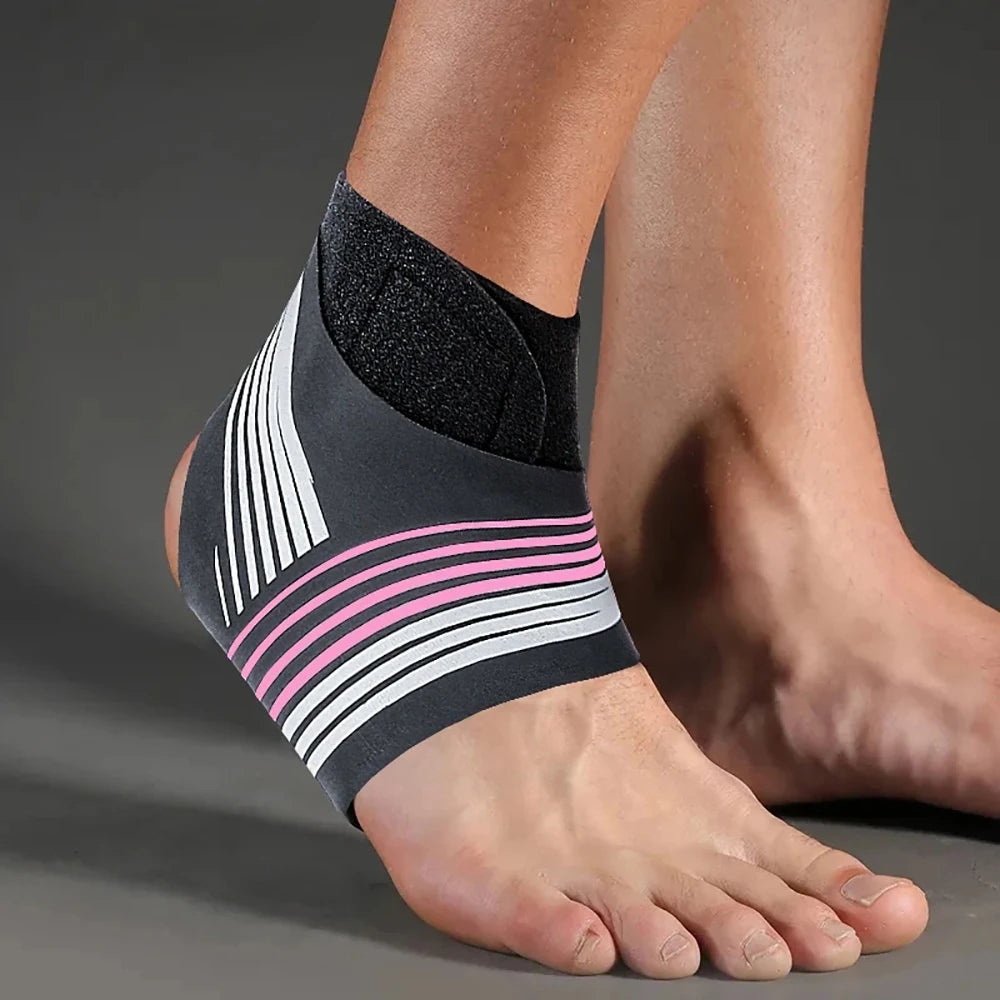 2 Piece Sports Ankle Compression Strap Ankle Support Stabilizer Tendon Pain Relief Strap Basketball Soccer Ankle Protector