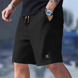 2026 Summer Men's Waffle Texture Casual Sports Beach Shorts Quick Dry Trendy Breathable Bermuda Shorts Streetwear  ﻿