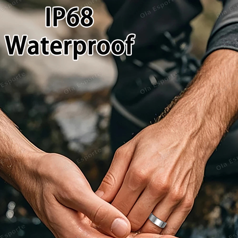 Smart Ring Bluetooth Call Heart Rate Blood Pressure Monitor Men Womenes Smartring 5ATM Waterproof Health Multi Sports Ring HT30